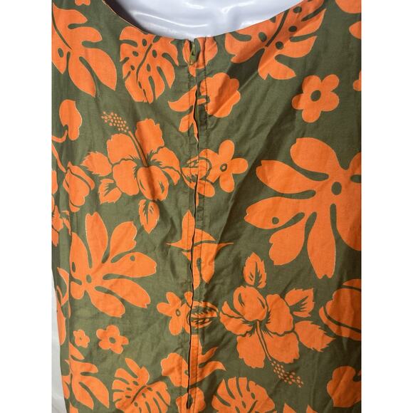 Ui Maikai Hawaiian Shift Dress Tag Size L Bold Tropical Hibiscus Print 1960s - Picture 9 of 14